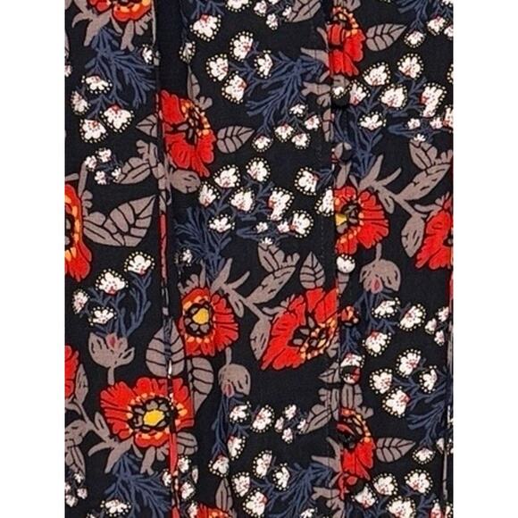 Free People Magic Mystery Tunic Shirt Top Size Large Bell Sleeve Floral Flowy - Picture 3 of 5